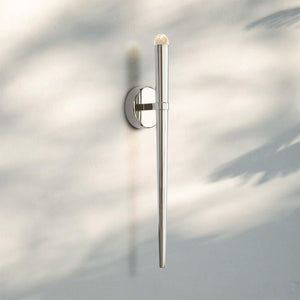 Aquitain Torch Wall Sconce-Nickel-