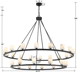 Argona 30 Light Alabaster Chandelier-chandelier for bedroom,chandelier for dining room,chandelier for stairways,chandelier for foyer,chandelier for bathrooms,chandelier for living room-Arialamps