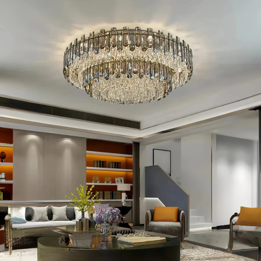 Arina Luxury Round Crystal Chandelier 31" - Arialamps