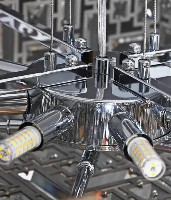 Art Irregular Block Collection Crystal Pendant Chandelier Suit for Living/Dining Room - Arialamps