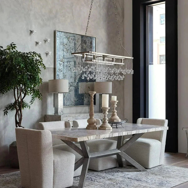 Aubrey Rectangular Chandelier 47''60'' - Arialamps