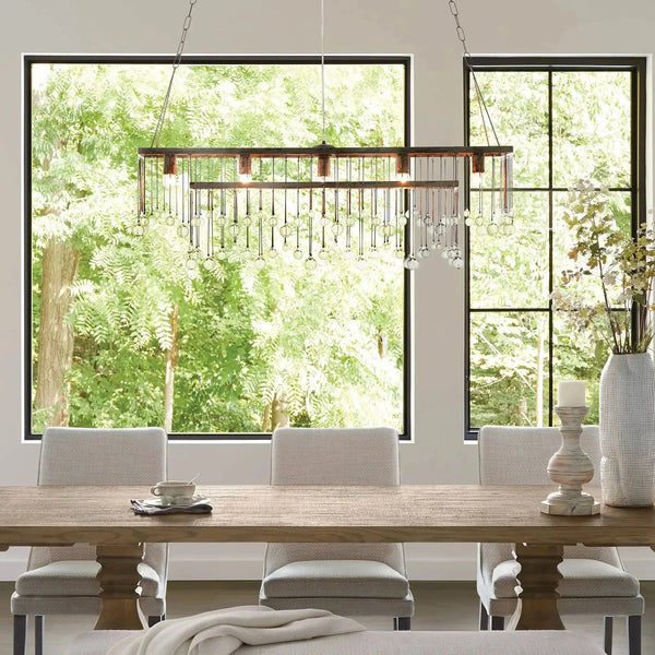 Aubrey Rectangular Chandelier 47''60'' - Arialamps