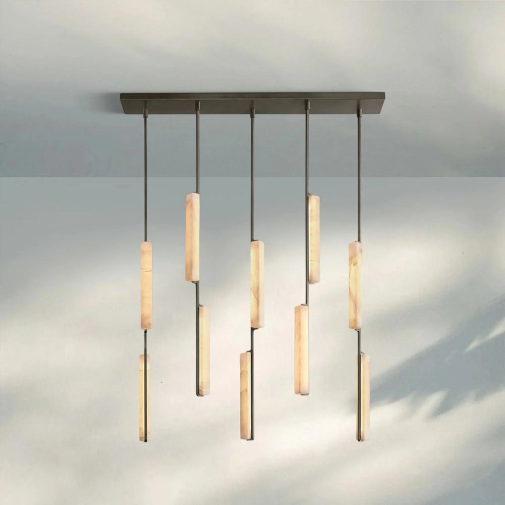 Auduban Alabaster Linear Chandelier 54''-