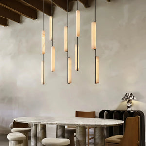 Auduban Alabaster Linear Chandelier 54''-