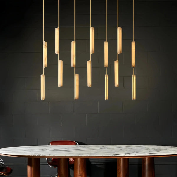 Auduban Alabaster Linear Chandelier 54''-