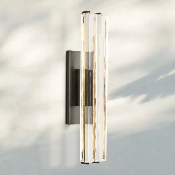 Auduban Crystal Double Wall Sconce-25''-Bronze-