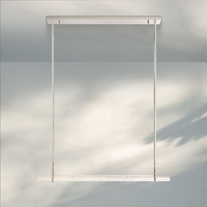Auduban Crystal Single Bar Linear Chandelier-60''-Nickel-
