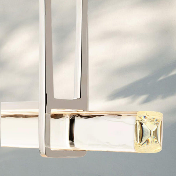 Auduban Crystal Single Bar Linear Chandelier-