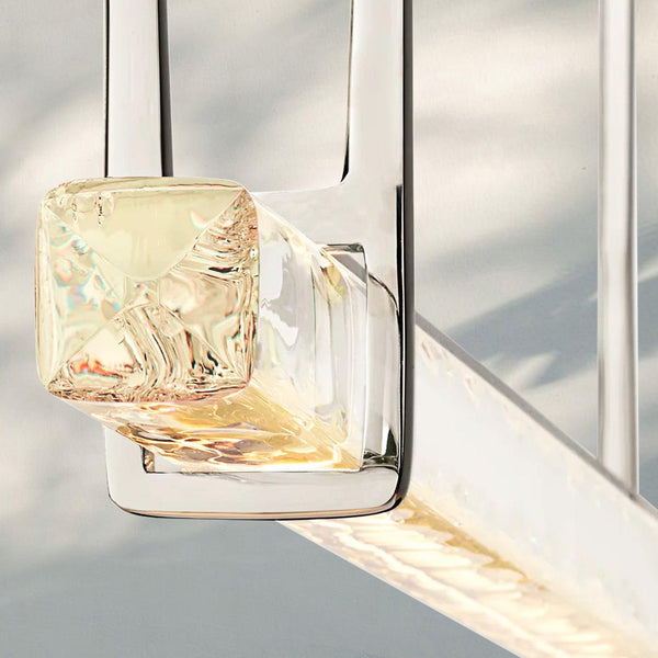 Auduban Crystal Single Bar Linear Chandelier-