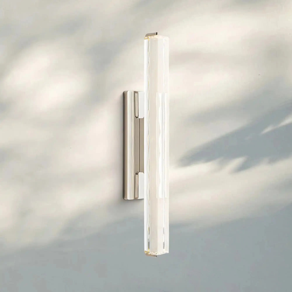 Auduban Crystal Single Wall Sconce-15''-Nickel-