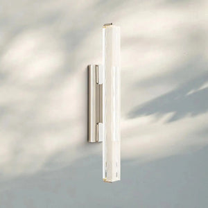 Auduban Crystal Single Wall Sconce-19''-Nickel-