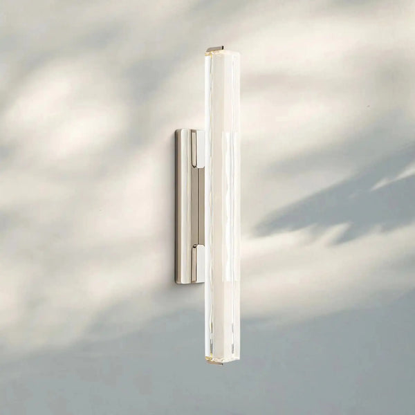 Auduban Crystal Single Wall Sconce-19''-Nickel-