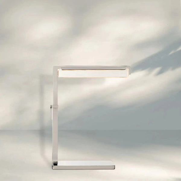 Auduban Crystal Task Table Lamp-Polished Nickel-13"-18"H-