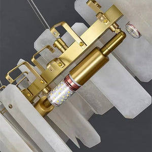 August Marble alabaster Round chandelier-Arialamps