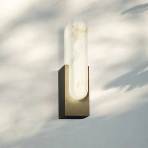 Aurora Alabaster Sconce Elegant LED Stone Lighting - Arialamps