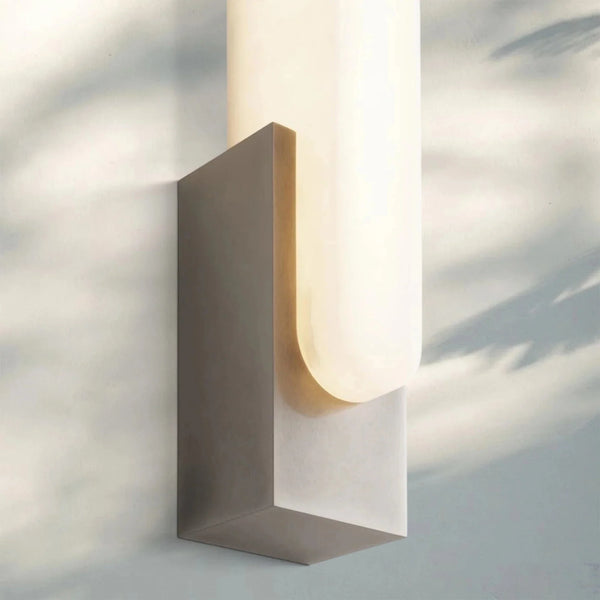 Aurora Alabaster Sconce Elegant LED Stone Lighting - Arialamps