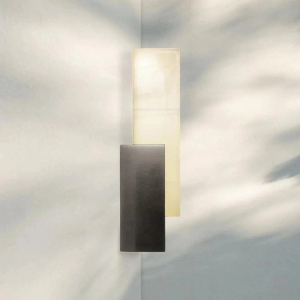 Aurora Alabaster Sconce Elegant LED Stone Lighting - Arialamps