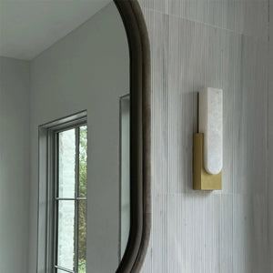 Aurora Alabaster Sconce Elegant LED Stone Lighting - Arialamps