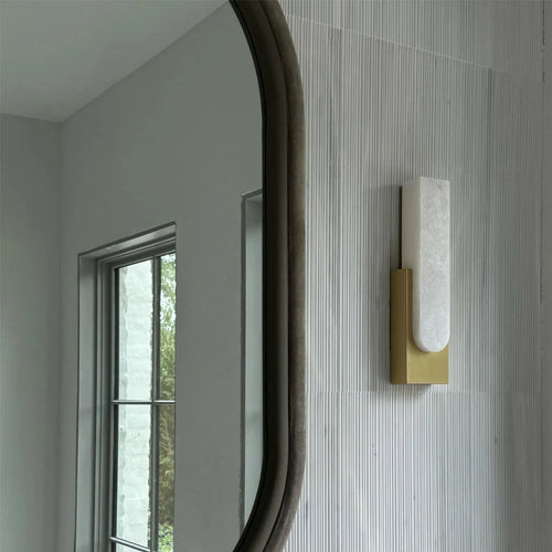 Aurora Alabaster Sconce Elegant LED Stone Lighting - Arialamps