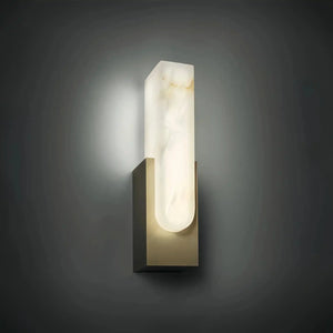 Aurora Alabaster Sconce Elegant LED Stone Lighting - Arialamps