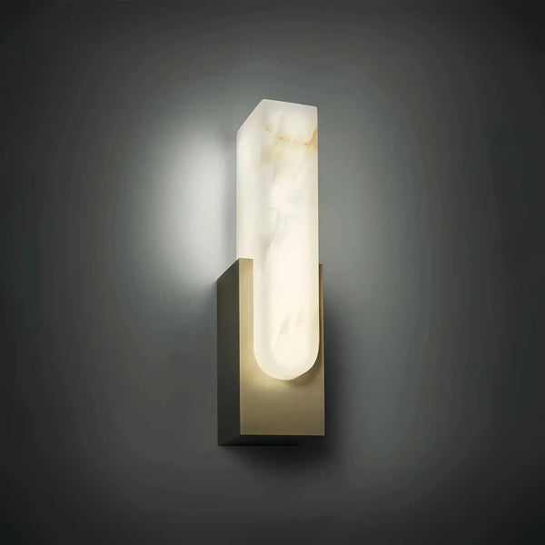 Aurora Alabaster Sconce Elegant LED Stone Lighting - Arialamps