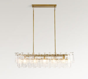 Avalon Cast Glass Linear Chandelier (48")