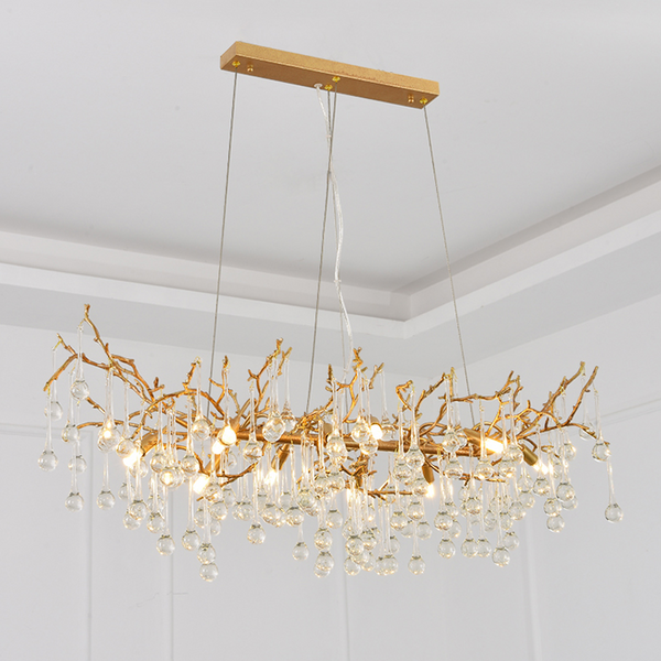 Avis Clear Crystal Branch Chandelier - Ineffable Lighting