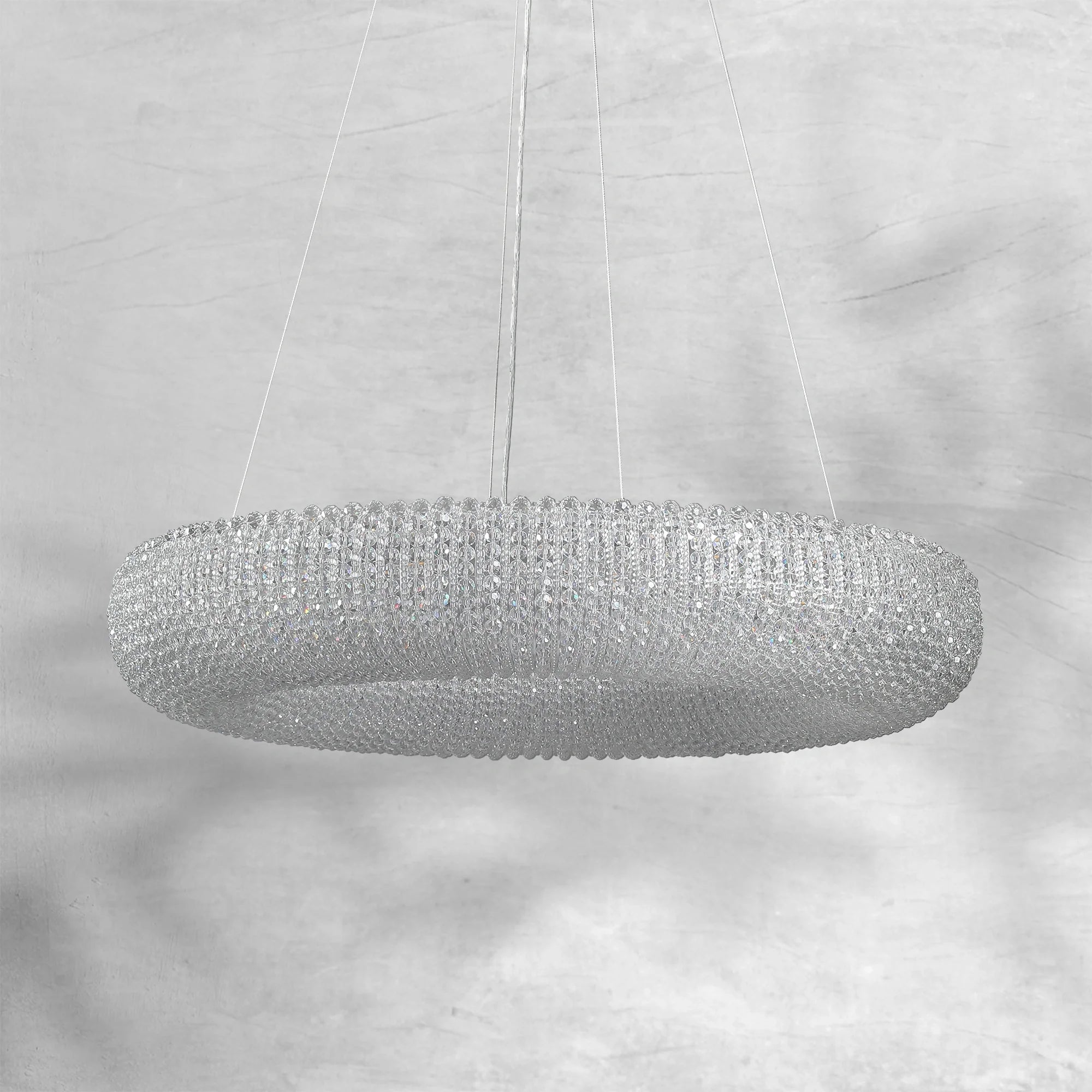 Halos Crystal Round LED Chandelier 41"