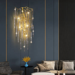 Beathe Light Luxury Crystal Branch Wall Sconce-Wall Sconce-Arialamps