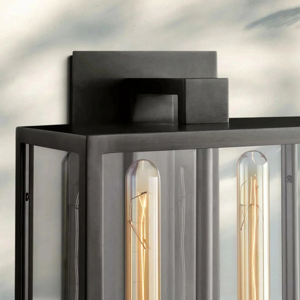 Beckmen Glass Lantern Outdoor Wall Sconce 18'' 21'' 28''-