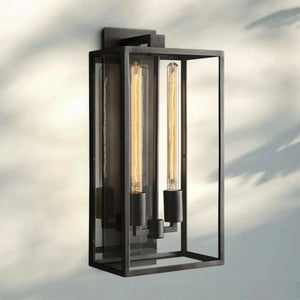 Beckmen Glass Lantern Outdoor Wall Sconce 18'' 21'' 28''-