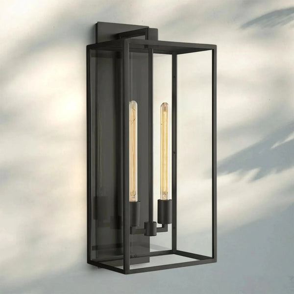 Beckmen Glass Lantern Outdoor Wall Sconce 18'' 21'' 28''-