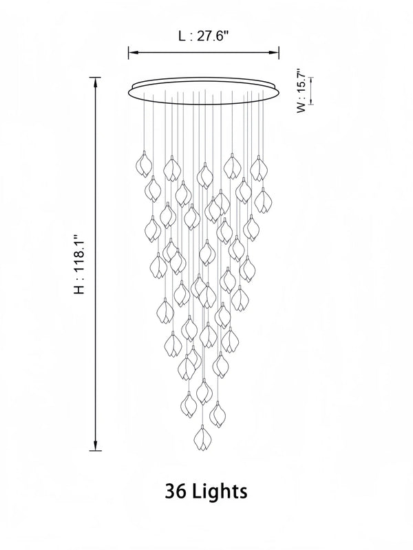 Bloom Chandelier-Arialamps