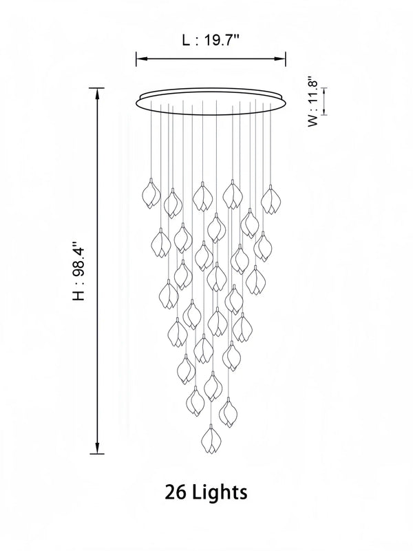 Bloom Chandelier-Arialamps