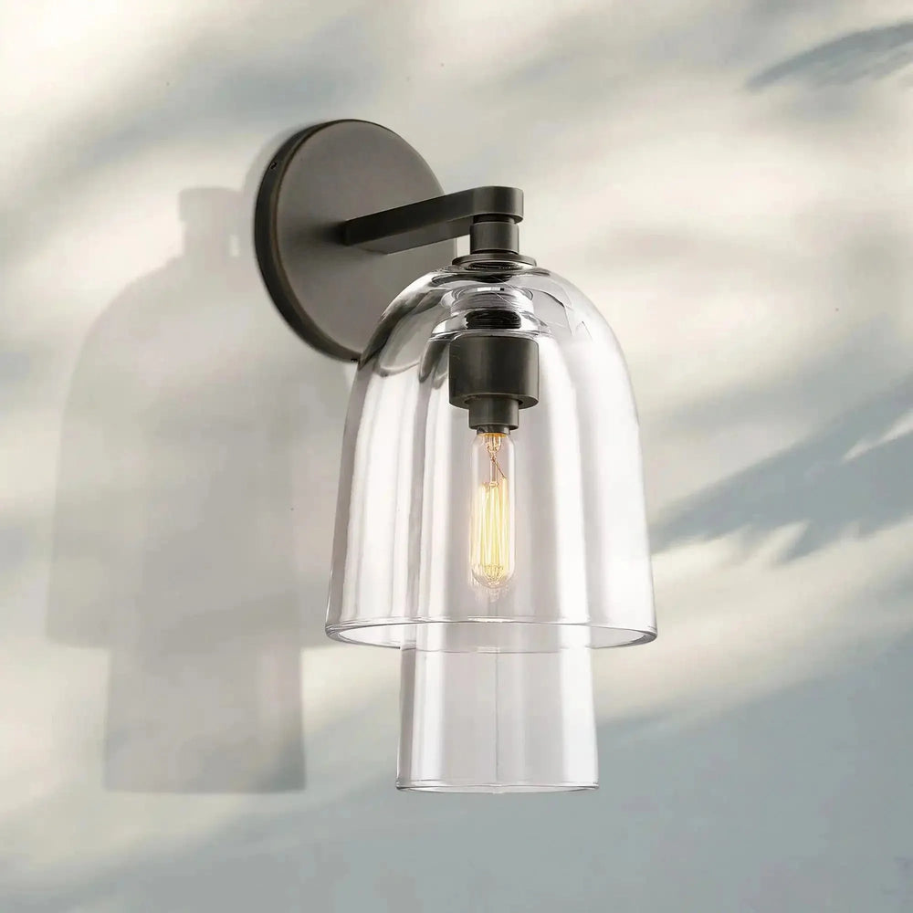 Blum Amber Glass Flute Sconce - Arialamps
