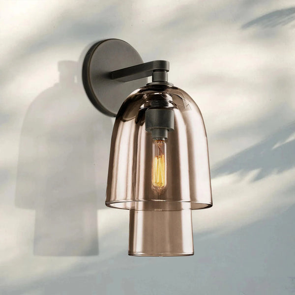 Blum Amber Glass Flute Sconce - Arialamps
