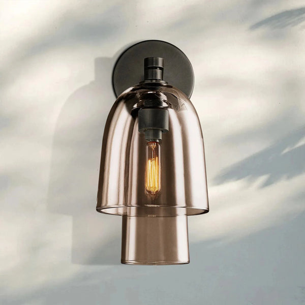 Blum Amber Glass Flute Sconce - Arialamps