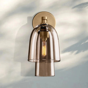 Blum Amber Glass Flute Sconce - Arialamps