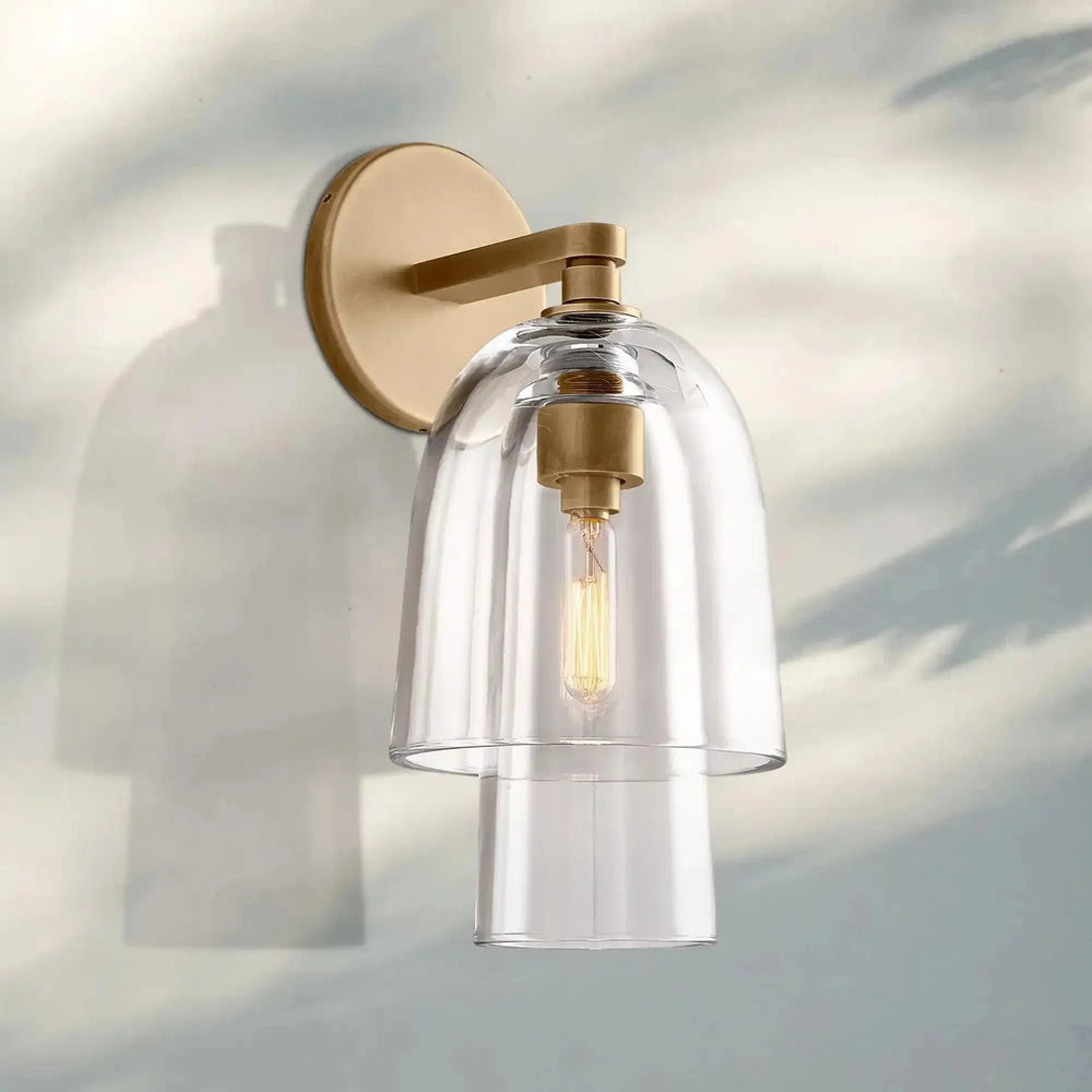Blum Amber Glass Flute Sconce - Arialamps