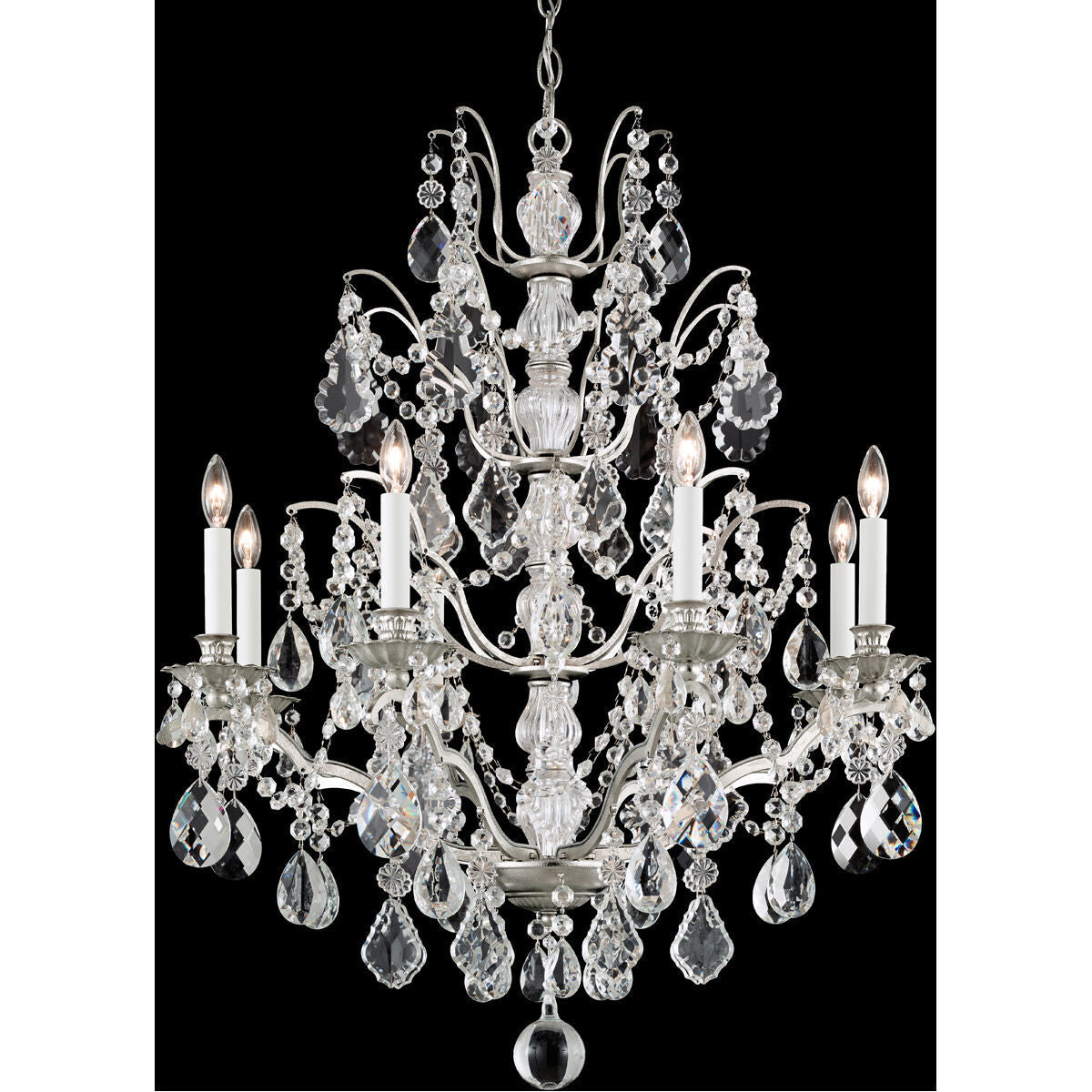 Bordeaux Crystal Chandelier 28"