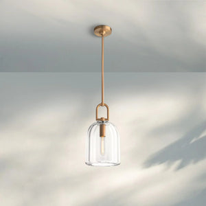 Botany Cloche Pendant Light 5" 8" 10"-5''/ 13cm-Vintage Brass-