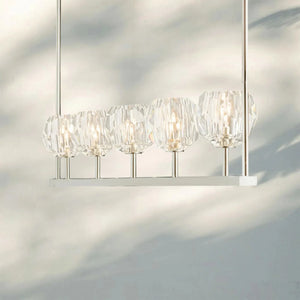 Bouble De Crystal Ball Linear Chandelier 48" 60"-Arialamps