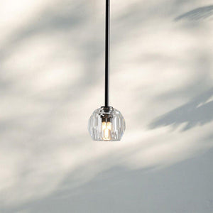 Bouble De Crystal Pendant Light-Black-Clear-Cord