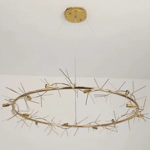 BU Ginkgo Ceramic Circle Chandelier-