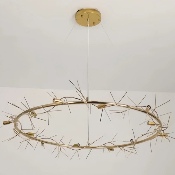 BU Ginkgo Ceramic Circle Chandelier-