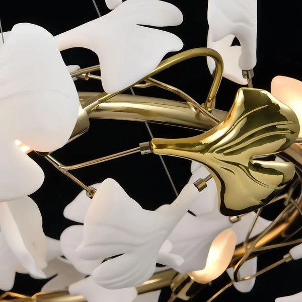 BU Ginkgo Ceramic Circle Chandelier-