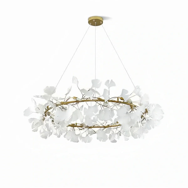 BU Ginkgo Ceramic Circle Chandelier-