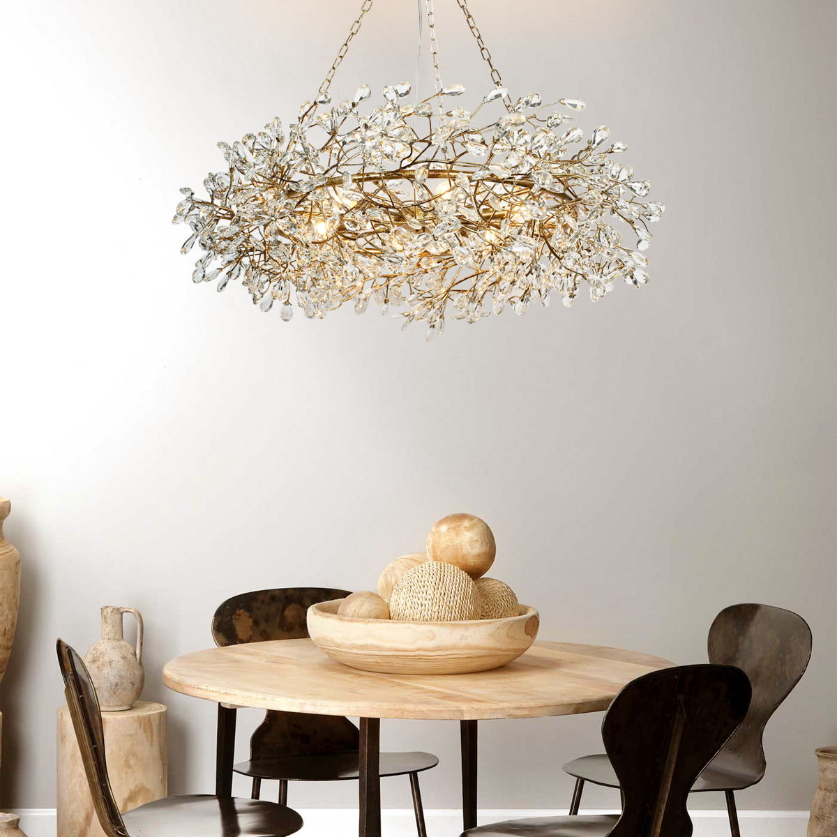 Fiore Crown Chandelier 39" 48" 60"