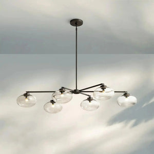 Cabrlet Clear Glass Mobile Linear Chandelier - Arialamps