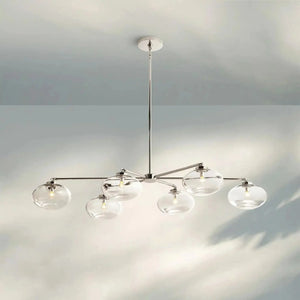 Cabrlet Clear Glass Mobile Linear Chandelier - Arialamps